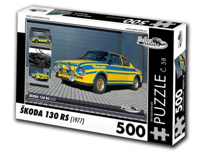 Puzzle č. 58 - Škoda 130 RS 1977 - 500 dílků  Puzzle č. 58 - Škoda 130 RS 1977 - 500 dílků