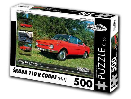 Puzzle č. 60 - Škoda 110 R Coupe 1971 - 500 dílků  Puzzle č. 60 - Škoda 110R Coupe 1971 - 500 dílků