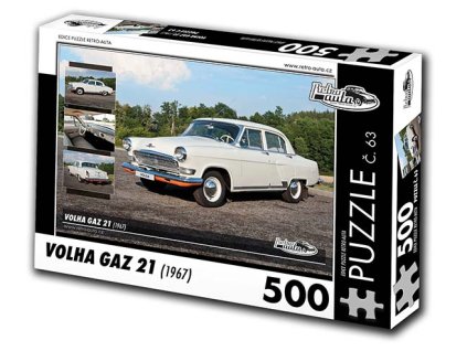 Puzzle č. 63 - Volha GAZ 21 1967 - 500 dílků  Puzzle č. 63 - Volha GAZ 21 1967 - 500 dílků