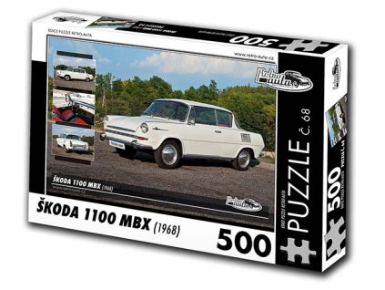 Puzzle č. 68 - Škoda 1100 MBX 1968 - 500 dílků  Puzzle č. 68 - Škoda 1100 MBX 1967 - 500 dílků