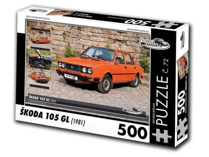 Puzzle č. 72 - Škoda 105 GL 1981 - 500 dílků  Puzzle č. 72 - Škoda 105 GL 1981 - 500 dílků