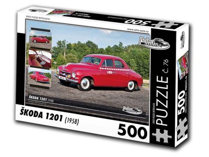 Puzzle č. 76 - Škoda 1201 1958 - 500 dílků  Puzzle č. 76 - Škoda 1201 1958 - 500 dílků