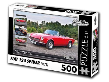 Puzzle č. 81 - Fiat 124 Spider 1973 - 500 dílků  Puzzle č. 81 - Fiat 124 Spider 1973 - 500 dílků