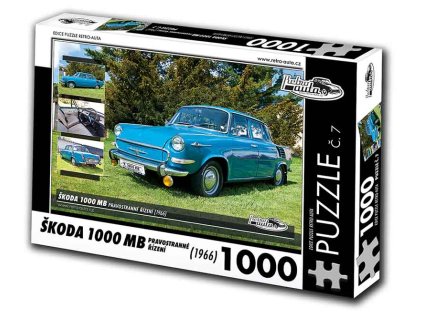 Puzzle č. 7 - Škoda 1000 MB 1966 pravostranné řízení - 1000 dílků  Puzzle č. 7 - Škoda 1000 MB 1966 pravostranné řízení - 1000 dílků