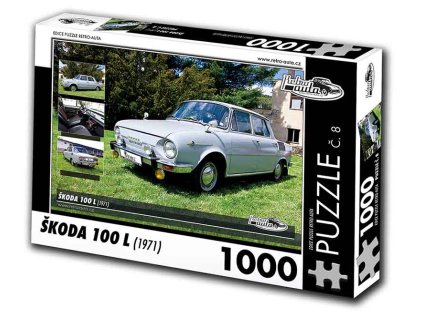Puzzle č. 8 - Škoda 100 L 1971 - 1000 dílků  Puzzle č. 8 - Škoda 100 L 1971 - 1000 dílků