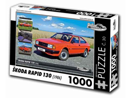 Puzzle č. 30 - Škoda Rapid 130 1986 - 1000 dílků  Puzzle č. 30 - Škoda Rapid 130 1986 - 1000 dílků
