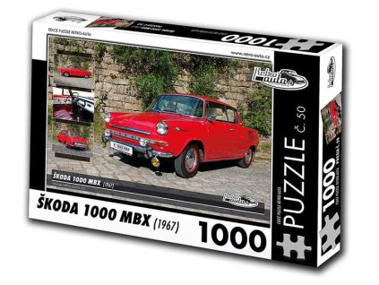 Puzzle č. 50 - Škoda 1000 MBX 1967 - 1000 dílků  Puzzle č. 50 - Škoda 1000 MBX 1967 - 1000 dílků