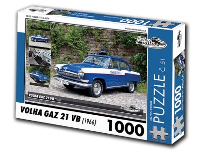 Puzzle č. 51 - Volha GAZ 21 VB 1966 - 1000 dílků  Puzzle č. 51 - Volha GAZ 21 VB 1966 - 1000 dílků