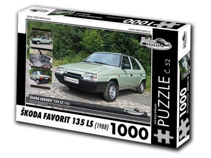 Puzzle č. 52 - Škoda Favorit 135 LS 1988 - 1000 dílků  Puzzle č. 52 - Škoda Favorit 135 LS 1988 - 1000 dílků