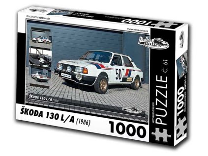 Puzzle č. 61 - Škoda 130 L/A 1986 - 1000 dílků  Puzzle č. 61 - Škoda 130 LA 1986 - 1000 dílků