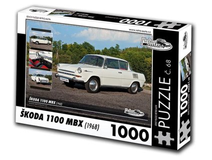 Puzzle č. 68 - Škoda 1100 MBX 1968 - 1000 dílků  Puzzle č. 68 - Škoda 1100 MBX 1967 - 1000 dílků