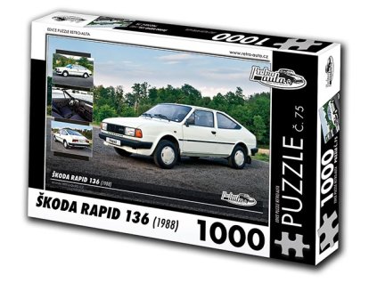 Puzzle č. 75 - Škoda Rapid 136 1989 - 1000 dílků  Puzzle č. 75 - Škoda Rapid 136 1989 - 1000 dílků