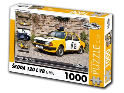 Puzzle č. 77 - Škoda 120 L VB 1987 - 1000 dílků  Puzzle č. 77 - Škoda 120L VB 1987 - 1000 dílků