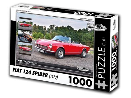 Puzzle č. 81 - Fiat 124 Spider 1973 - 1000 dílků  Puzzle č. 81 - Fiat 124 Spider 1973 - 1000 dílků