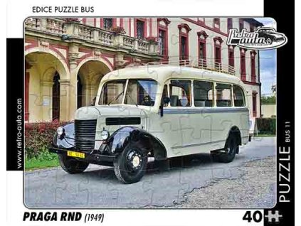 Puzzle bus č. 11 - Praga RND 1949 - 40 dílků  Puzzle bus č. 11 - Praga RND 1949 - 40 dílků