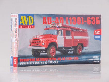 ZIL-131 požární automobil AC-40-137A 1:72 BAZAROVÉ ZBOŽÍ  ZIL 131 hasičské auto AC 40-137A - stavebnice AVD