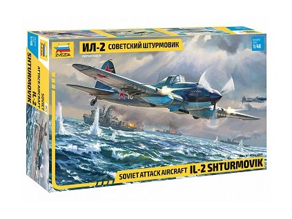 Letadlo IL-2 SHTURMOVIK 1:48 Zvezda - stavebnice KIT BAZAROVÉ ZBOŽÍ  Stíhačka  IL-2 - modelKIT