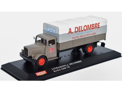 Berliet GDR 7W Livraisons A. Delombre 1:43 - Hachette časopis s modelem  Berliet GDR 7 W Livraisons A. Delombre - kovový model auta