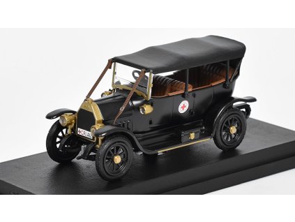 Fiat Zero Červený kříž 1915 1:43 - Rio Models  Fiat 0 Červený kříž 1915 - kovový model auta