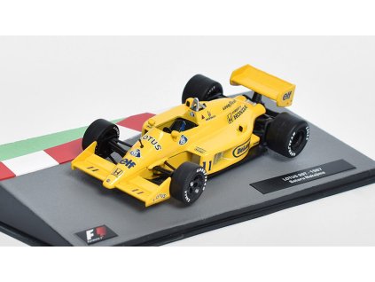 Lotus 99T #11 1987 Satoru Nakajima - 1:43 časopis s modelem  Lotus 99 T N11 1987 Satoru Nakajima - kovový model auta