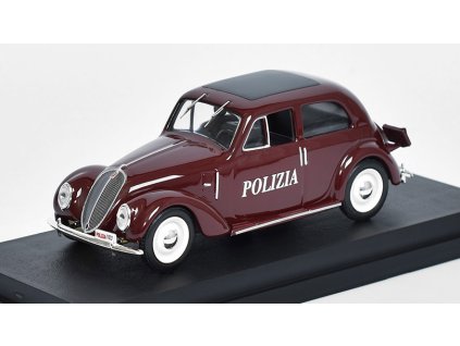 Fiat 1500 6C 1950 Policie 1:43 - Rio Models  Fiat 1500 6C 1950 Policejní auto - kovový model auta
