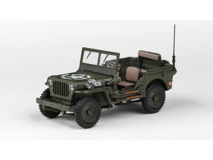 Jeep Willys Open - 1/4 Ton Military Vehicle US Version 1 1:43 - Cararama  Jeep Willys 1/4 Ton Military Vehicle - kovový model auta