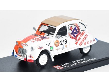 Citroen 2CV Paris-Pekin 1:43 - AutoPlus časopis s modelem  Citroen 2CV Paříž-Pekin - kovový model auta
