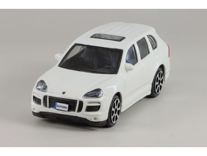 Porsche Cayenne Turbo bílá 1:43 - Bburago  Porsche Cayenne - kovový model