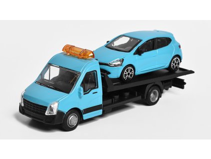Mercedes Sprinter + Renault Clio IV 4-door 2013 1:43 - Bburago  Mercedes Sprinter s modelem Renault Clio IV 4-door 2013 - kovový model auta