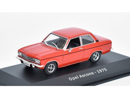 Opel Ascona - 1975 1:43 - Hachette časopis s modelem  Opel Ascona - 1975 - kovový model