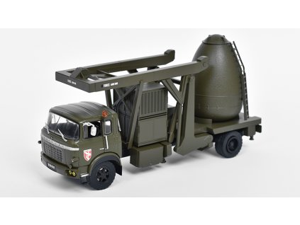 Berliet VTC kamionová přeprava jaderné rakety S2 1966 1:43 - Hachette časopis s modelem  Berliet VTC Truck Transports Nucleaires Missiles S2 1966 - kovový model auta