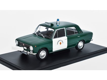 Seat Fiat 124D Dopravní Policie 1973 1:24 - Atlas časopis s modelem  Seat 124 D Dopravní Policie 1973 - kovový model