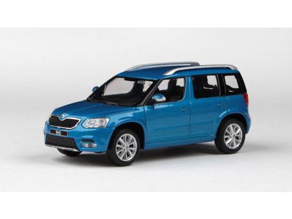 Škoda Yeti FL 2013 Modrá Ocean Metalíza 1:43 - Abrex  Škoda Yeti FL - 2013 - kovový model auta