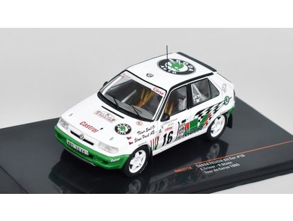 Škoda Felicia Kit Car #16 Tour de Corse 1995 Triner/Stanc 1:43 - IXO Models  Škoda Felicia Kit Car No.16 Rallye Tour de Corse 1995- kovový model