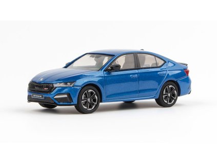Škoda Octavia IV RS 2020 Modrá Race Metalíza 1:43 - ABREX  Škoda Octavia 4 - kovový model