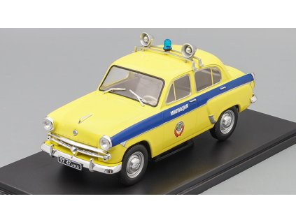 Moskvič 407 Milice 1:24 - Hachette časopis s modelem  Moskvič-407 Milice - kovový model auta