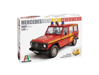 Mercedes Benz G230 Feuewehr 1:24 - stavebnice Italeri  Mercedes-Benz G230 Feuewehr - Hasičský vůz - ModelKIT