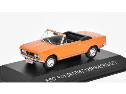 FSO Polski Fiat 125P Cabrio 1:43 - DeAgostini Legendás Autói časopis s modelem  Fiat 125P cabrio - kovový model
