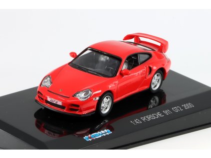 Porsche 911 GT2 2000 červená 1:43 - časopis s modelem  Porsche 911 - kovový model