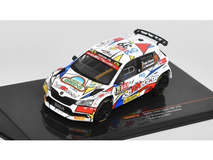 Škoda Fabia Rally 2 EVO #39 Rally Ypres 2021 Cracco/Vermeulen 1:43 - IXO Models  Škoda Fabia Rally2 EVO No.39 Cracco/Vermeulen - kovový model