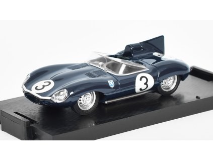 Jaguar D type #3 Winner 24h Le Mans 1957 1:43 - Brumm   Jaguar D-type No.3 Le Mans 1957 - kovový model auta