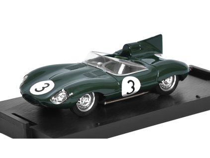 Jaguar D type #3 Le Mans 1956 Jack Fairman 1:43 - Brumm   Jaguar D-type No.3 Le Mans 1956 - kovový model auta