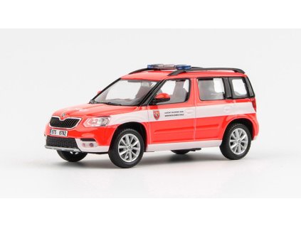 Škoda Yeti FL 2013 HZS Moravskoslezského Kraje 1:43 - Abrex  Škoda Yeti HZS Moravskoslezského Kraje - kovový model auta