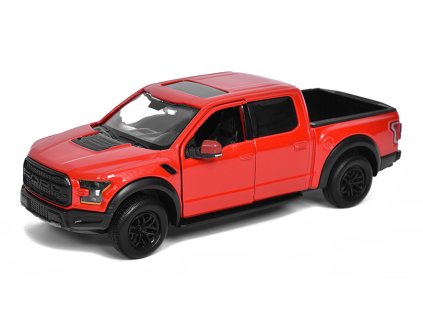 Ford F-150 Raptor Pick-up 2017 1:27 červená - MOTORMAX  Ford F 150 Raptor Pick-up 2017 - kovový model auta