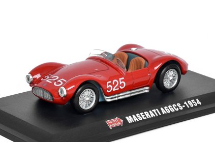 Maserati A6GCS #525 1954 1:43 - 1000 Miglia - Hachette časopis s modelem  Maserati A6GCS No.525 1954 - kovový model auta