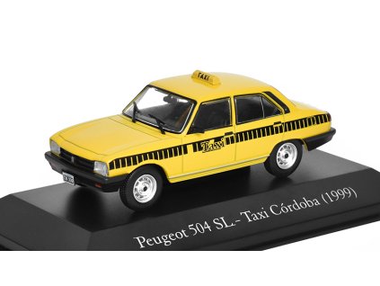 Peugeot 504 SL Taxi Cordoba 1999 1:43 - časopis s modelem  Peugeot 504SL - Taxi Cordoba 1999 - kovový model auta
