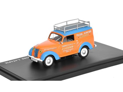 Javaquatre Fourgonnette Publicitaire Latapie 1:43 - Hachette časopis s modelem  Renault Javaquatre Reklamní Dodávka Latapie - kovový model