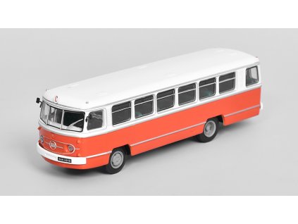 SAN H01B 1:72 - Kultovní autobusy minulé éry časopis s modelem #84  SAN H01B - kovový model