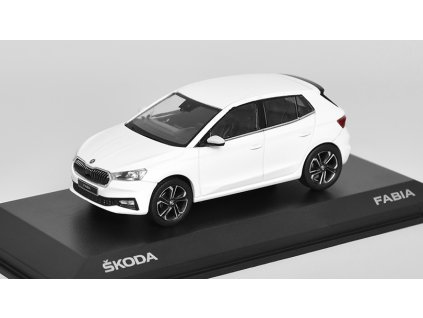Škoda Fabia IV bílá 1:43  Škoda Fabia A07 - kovový model
