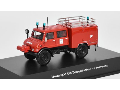 Mercedes Unimog U416 Doppelkabine Feuerwehr 1:87 - BoS-Models  Mercedes-Benz Unimog U 416 DoKa Hasiči - model auta